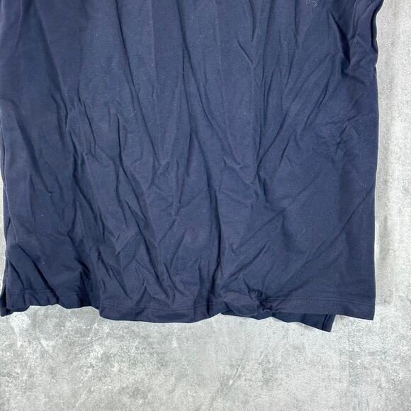 TOMMY HILFIGER Women's Navy Half-Zip Sleeveless Polo Shirt SZ L - Picture 6 of 9